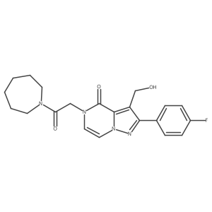 5-[2-(Azepan-1-YL)-2-oxoethyl]-2-(4-fluorophenyl)-3-(hydroxymethyl)-4H,5H-pyrazolo[1,5-A]pyrazin-4-one结构式