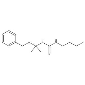 Thiourea, N-butyl-Na(2)-(1,1-dimethyl-3-phenylpropyl)- Structure