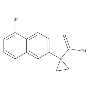 1-(5-Bromonaphthalen-2-YL)cyclopropane-1-carboxylic acid结构式