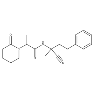 N-(1-cyano-1-methyl-3-phenylpropyl)-2-(2-oxopiperidin-1-yl)propanamide Structure