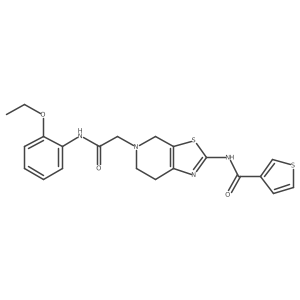 N-(5-(2-((2-ethoxyphenyl)amino)-2-oxoethyl)-4,5,6,7-tetrahydrothiazolo[5,4-c]pyridin-2-yl)thiophene-3-carboxamide Structure
