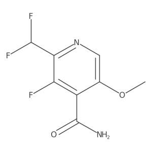 2-(Difluoromethyl)-3-fluoro-5-methoxypyridine-4-carboxamide Structure