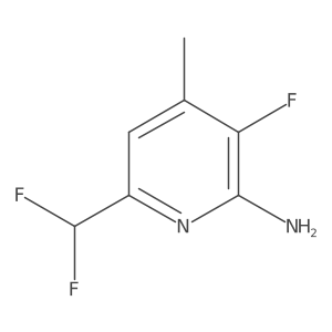 6-(difluoromethyl)-3-fluoro-4-methyl-pyridin-2-amine Structure