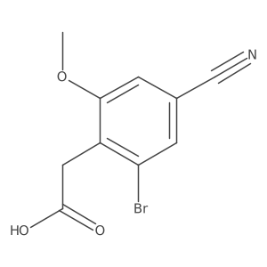 2-Bromo-4-cyano-6-methoxyphenylacetic acid结构式