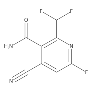 4-Cyano-2-(difluoromethyl)-6-fluoronicotinamide结构式
