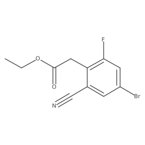 Ethyl 4-bromo-2-cyano-6-fluorophenylacetate Structure