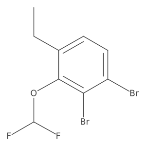1,2-Dibromo-3-difluoromethoxy-4-ethylbenzene Structure