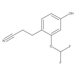 2-(Difluoromethoxy)-4-hydroxyphenylpropanenitrile Structure
