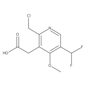 2-(Chloromethyl)-5-(difluoromethyl)-4-methoxypyridine-3-acetic acid Structure
