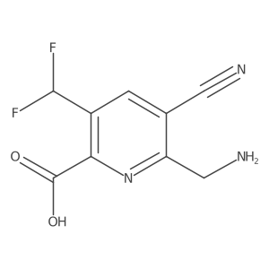 2-(Aminomethyl)-3-cyano-5-(difluoromethyl)pyridine-6-carboxylic acid Structure