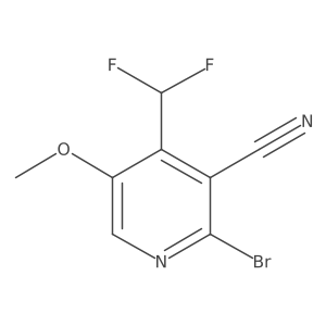 2-Bromo-4-(difluoromethyl)-5-methoxynicotinonitrile Structure