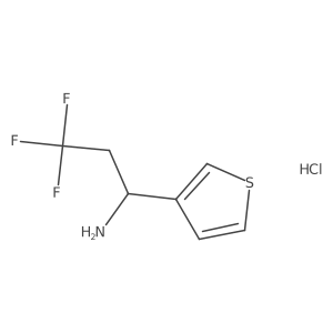 3,3,3-Trifluoro-1-(thiophen-3-yl)propan-1-amine hydrochloride Structure