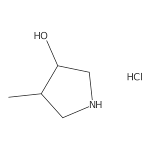 (3S,4R)-4-Methylpyrrolidin-3-OL hydrochloride Structure