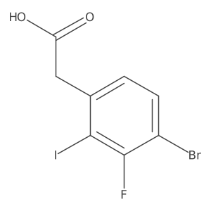 4-Bromo-3-fluoro-2-iodophenylacetic acid Structure