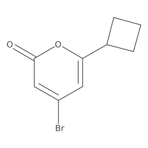 4-Bromo-6-cyclobutyl-2H-pyran-2-one结构式
