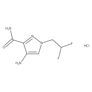 4-Amino-1-(2,2-difluoroethyl)-1H-pyrazole-3-carboxamide hydrochloride Structure