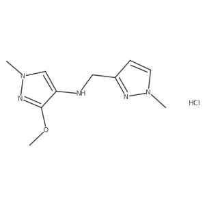 3-methoxy-1-methyl-N-[(1-methylpyrazol-3-yl)methyl]pyrazol-4-amine;hydrochloride结构式