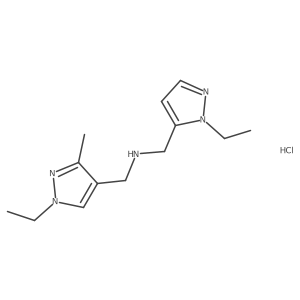 1-(1-ethyl-3-methyl-1H-pyrazol-4-yl)-N-[(1-ethyl-1H-pyrazol-5-yl)methyl]methanamine结构式