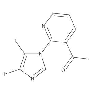 1-[2-(4,5-diiodo-1H-imidazol-1-yl)pyridin-3-yl]ethan-1-one结构式