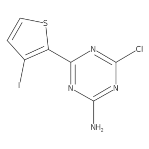 4-Chloro-6-(3-iodothiophen-2-yl)-1,3,5-triazin-2-amine Structure