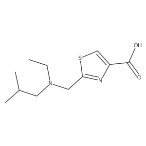 2-[[Ethyl(2-methylpropyl)amino]methyl]-1,3-thiazole-4-carboxylic acid Structure