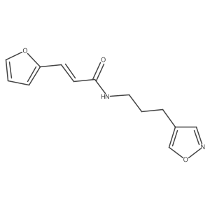 (E)-3-(furan-2-yl)-N-(3-(isoxazol-4-yl)propyl)acrylamide结构式