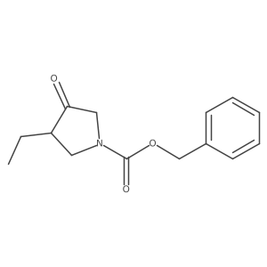 3-Ethyl-4-oxo-1-pyrrolidinecarboxylic acid phenylmethyl ester结构式