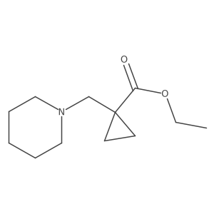 Ethyl 1-(piperidin-1-ylmethyl)cyclopropanecarboxylate结构式