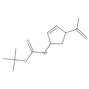 tert-butyl N-(4-acetylcyclopent-2-en-1-yl)carbamate Structure