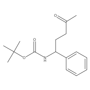 tert-butyl N-(4-oxo-1-phenylpentyl)carbamate Structure