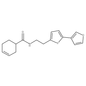 N-(2-(5-(furan-3-yl)thiophen-2-yl)ethyl)cyclohex-3-enecarboxamide Structure