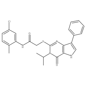 N-(5-chloro-2-methylphenyl)-2-((3-isopropyl-4-oxo-7-phenyl-4,5-dihydro-3H-pyrrolo[3,2-d]pyrimidin-2-yl)thio)acetamide Structure