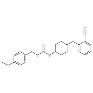 1-((1r,4r)-4-((3-Cyanopyrazin-2-yl)oxy)cyclohexyl)-3-(4-methoxybenzyl)urea Structure