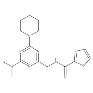 N-((4-(dimethylamino)-6-(piperidin-1-yl)-1,3,5-triazin-2-yl)methyl)furan-2-carboxamide Structure