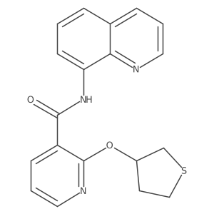 N-(quinolin-8-yl)-2-((tetrahydrothiophen-3-yl)oxy)nicotinamide结构式