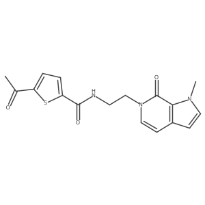 5-acetyl-N-(2-(1-methyl-7-oxo-1H-pyrrolo[2,3-c]pyridin-6(7H)-yl)ethyl)thiophene-2-carboxamide Structure