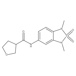 N-(1,3-dimethyl-2,2-dioxido-1,3-dihydrobenzo[c][1,2,5]thiadiazol-5-yl)tetrahydrofuran-3-carboxamide Structure