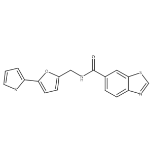 N-((5-(thiophen-2-yl)furan-2-yl)methyl)benzo[d]thiazole-6-carboxamide Structure