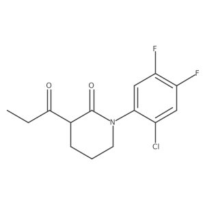 1-(2-Chloro-4,5-difluorophenyl)-3-propanoylpiperidin-2-one Structure