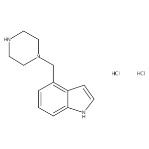 4-[(piperazin-1-yl)methyl]-1H-indole dihydrochloride结构式