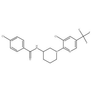 4-chloro-N-[(3S)-1-[3-chloro-5-(trifluoromethyl)pyridin-2-yl]piperidin-3-yl]benzamide Structure