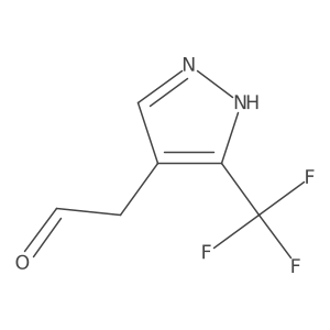 2-(3-(trifluoromethyl)-1H-pyrazol-4-yl)acetaldehyde结构式