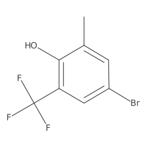 4-Bromo-2-methyl-6-(trifluoromethyl)phenol结构式