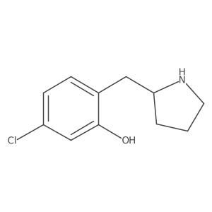 5-Chloro-2-[(pyrrolidin-2-yl)methyl]phenol结构式