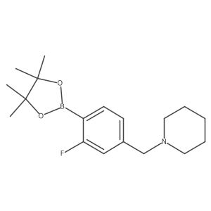 2-Fluoro-4-(piperidinomethyl)phenylboronic acid pinacol ester结构式