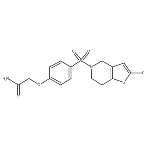 2-[4-({2-chloro-4H,5H,6H,7H-thieno[3,2-c]pyridin-5-yl}sulfonyl)phenoxy]acetamide结构式