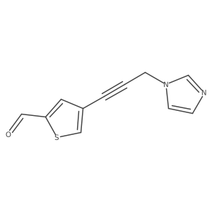 4-[3-(1H-imidazol-1-yl)prop-1-yn-1-yl]thiophene-2-carbaldehyde Structure
