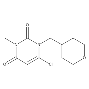 6-chloro-3-methyl-1-((tetrahydro-2H-pyran-4-yl)methyl)pyrimidine-2,4(1H,3H)-dione Structure