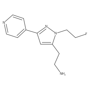 2-(1-(2-fluoroethyl)-3-(pyridin-4-yl)-1H-pyrazol-5-yl)ethan-1-amine结构式