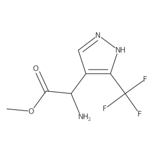 methyl 2-amino-2-[3-(trifluoromethyl)-1H-pyrazol-4-yl]acetate Structure